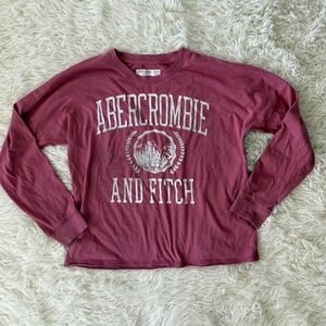Abercrombie and Fitch Kids Long Sleeve Top Graphic Mauve Youth 13/14‎